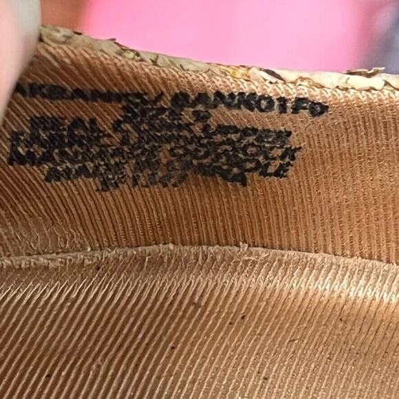 Anne Klein Pumps Women Size 9 Tan Brown Benedette Cork Block Heel Modern - Picture 8 of 12